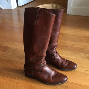 Frye Lindsay Plate Tall Riding Boots - Cognac